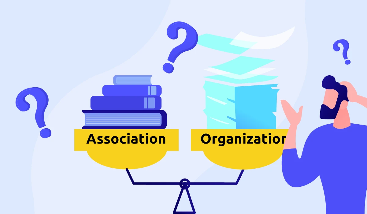 difference between an association and an organization