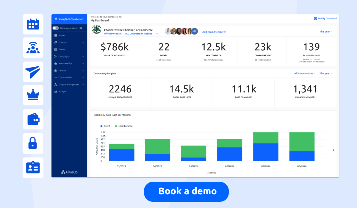 Glue Up Dashboard Feature