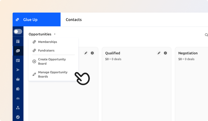 Multiple Opportunity boards for different goals